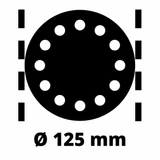 Kép 4/11 - Einhell PXC TE-RS 18 Li-Solo akkus excentercsiszoló, 18V, 125mm (akku és töltő nélkül)