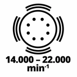 Kép 6/11 - Einhell PXC TE-RS 18 Li-Solo akkus excentercsiszoló, 18V, 125mm (akku és töltő nélkül)
