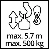 Kép 5/13 - Einhell TC-EH 500 Drótköteles emelő