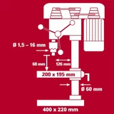 Kép 7/9 - Einhell TC-BD 630/1 oszlopos fúrógép, 630W