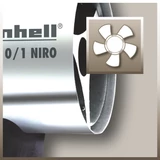 Kép 2/5 - Einhell HGG 110/1 Niro gázos hőlégfúvó, 10kW, 700mbar
