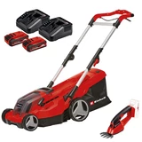 Kép 1/14 - Einhell GE-CM 36/37 Li Set akkus fűnyíró + fűnyíró olló 2x3Ah akkuval és töltővel