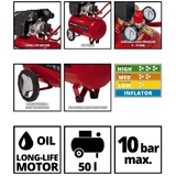 Kép 2/2 - Einhell TE-AC 400/50/10 kompresszor, 2000W, 10bar, 50L