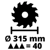Kép 6/7 - Einhell TC-TS 315 U asztali körfűrész, 315mm, 2.0kW