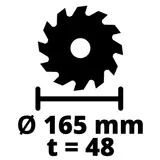 Kép 5/6 - Einhell TE-PS 165 merülő körfűrész, 165mm, 1.2kW