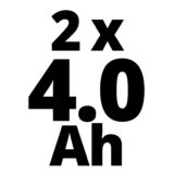 Kép 3/5 - Einhell Power X-Change akkumulátor, Li-Ion,18V, 2x4.0Ah 
