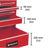 Kép 2/4 - Einhell szerszámkocsi, zárható, max.150kg