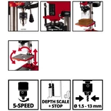Kép 2/2 - Einhell TC-BD 350 oszlopos fúrógép 350W, 13mm tokmány
