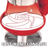 Kép 4/7 - Einhell GC-DP 1340 G szennyvízszivattyú, 1.3kW, 23000L/h
