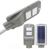 Kép 1/3 - Napelemes utcai LED lámpa, hideg fehér, 40W