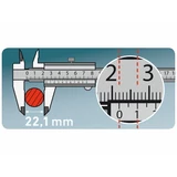 Kép 4/6 - Extol tolómérő INOX (mélységmérővel) 0.05x200mm