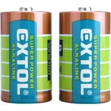 Kép 1/2 - Extol alkáli elem készlet 1.5V méret:D 2db