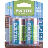 Kép 2/2 - Extol alkáli elem készlet 1.5V méret:D 2db