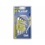 Kép 2/2 - Extol imbuszkulcs készlet, rövid 1.5-10mm, 9 részes
