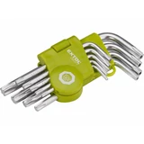 Kép 1/2 - Extol torx kulcs készlet, rövid T10-T50, 9 részes