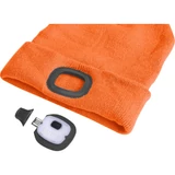Kép 3/4 - Extol Light kötött sapka akkus LED homloklámpával, USB, 4x25lm, narancs