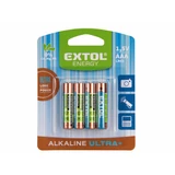 Kép 3/3 - Extol alkáli elem készlet, 1.5V 4db