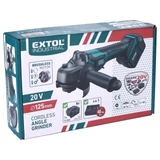 Kép 7/7 - Extol akkus sarokcsiszológép, Share20V, Li-ion, akku+töltő, 4000mAh, 125mm