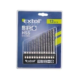 Kép 2/2 - Extol HSS fémfúró készlet 1.5-6.5mm, 1/4" 13 részes