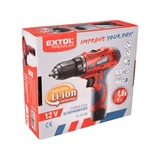 Kép 2/5 - Extol akkus fúró csavarozó, 12V, Li-ion, 1300 mAh
