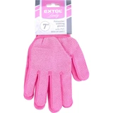 Kép 2/2 -  Extol Lady kötött kesztyű, rózsaszín, PE, fehér PVC pöttyökkel, méret: 7`,