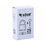 Kép 2/2 - Extol lakat 3 kulccsal, vas, dobozban, 25mm