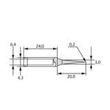 Kép 2/3 - Fahrenheit pákahegy 28013-hoz, 3mm, 2db