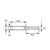 Kép 2/3 - Fahrenheit pákahegy 28013-hoz, 4mm, 2db