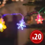 Kép 1/2 - Family Christmas LED fényfüzér, jégkristály, színes, 2.3m 