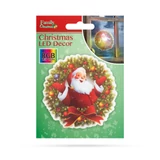 Kép 3/3 - Family Christmas karácsonyi RGB LED dekor, öntapadós, koszorú