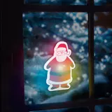 Kép 1/3 - Family Christmas karácsonyi RGB LED dekor, öntapadós, mikulás