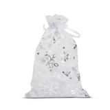 Kép 3/4 - Family Christmas organza ajándéktasak, 3-féle, 10x15cm