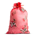 Kép 3/5 - Family Christmas organza ajándéktasak, 4-féle, 20x30cm