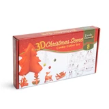 Kép 4/4 - Family Christmas sütikiszúró forma, 3D fenyőfa, hóember, rénszarvas, szánkó, 8db-os