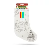 Kép 2/6 - Family Christmas színezhető mikulás csizma, többféle, 4 filctollal 
