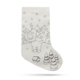 Kép 4/6 - Family Christmas színezhető mikulás csizma, többféle, 4 filctollal 