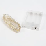 Kép 1/3 - Family Decor karácsonyi LED fényfüzér, 50 LED, melegfehér, 3xAA, 5m 