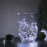 Kép 2/3 - Family Decor karácsonyi LED fényfüzér, 50 LED, hidegfehér, 3xAA, 5m 