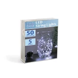Kép 3/3 - Family Decor karácsonyi LED fényfüzér, 50 LED, hidegfehér, 3xAA, 5m 