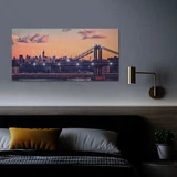 Kép 2/2 - Family Decor LED-es fali kép, New York, 10 melegfehér LED, 2xAA, 38x78cm