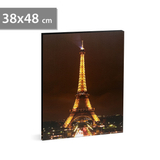 Kép 1/2 - Family Decor LED-es fali kép, Eiffel torony, 16 melegfehér LED, 2xAA, 38x48cm
