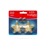 Kép 1/2 - Family Decor LED teamécses, csillag, arany, 2db