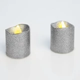 Kép 2/2 - Family Decor LED gyertya, ezüst, 2db