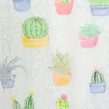Kép 3/3 - Family zuhanyfüggöny, kaktusz mintás, 180x180cm