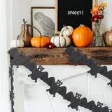 Kép 2/4 - Family Halloween papír girland, 3m, denevér