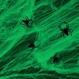 Kép 2/3 - Family Halloween pókháló és pók, zöld