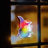 Kép 2/3 - Family Halloween RGB LED dekor, öntapadós, boszorkány