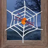Kép 2/3 - Family Halloween dekoráció, pókháló pókkal