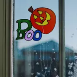 Kép 2/2 - Family Halloween színes ablakdekor, Boo tök