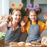 Kép 2/2 - Family Halloween hajráf, szem, narancssárga